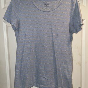 Mossimo Supply Co. Gray and Purple Fitted Short Sleeve T-Shirt